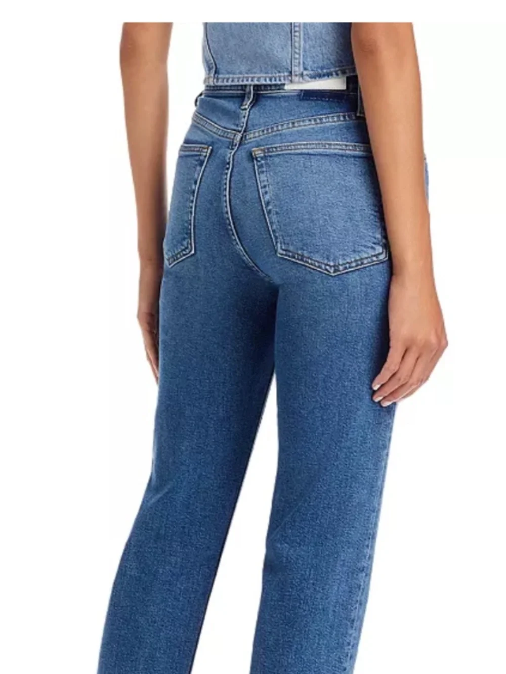 RE/DONE 70's Stove Pipe High Rise straight leg jeans, 24, GD1246 - Picture 3 of 8